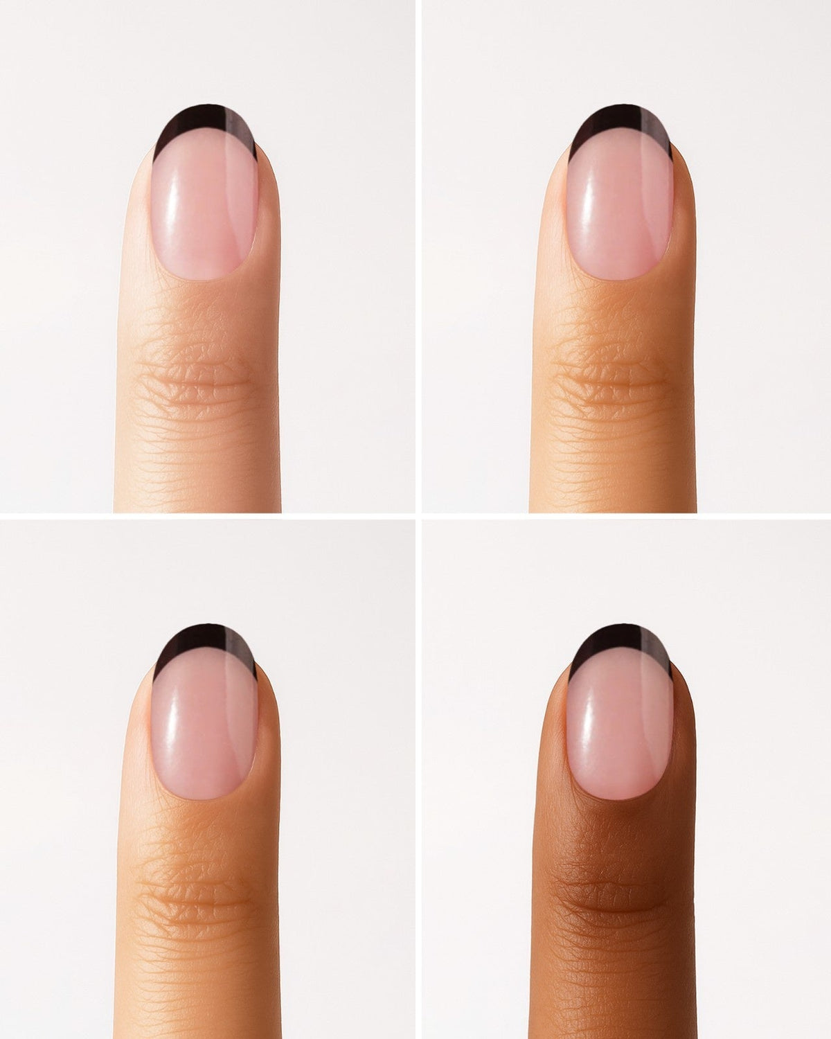 Black French UV Gel Strips