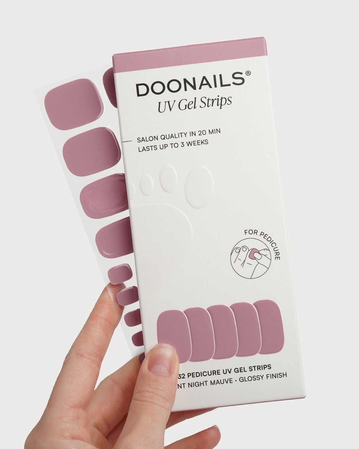 Silent Night Mauve Pediküre UV Gel Strips