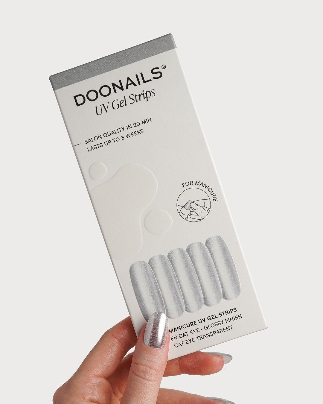 Silver Cat Eye UV Gel Strips