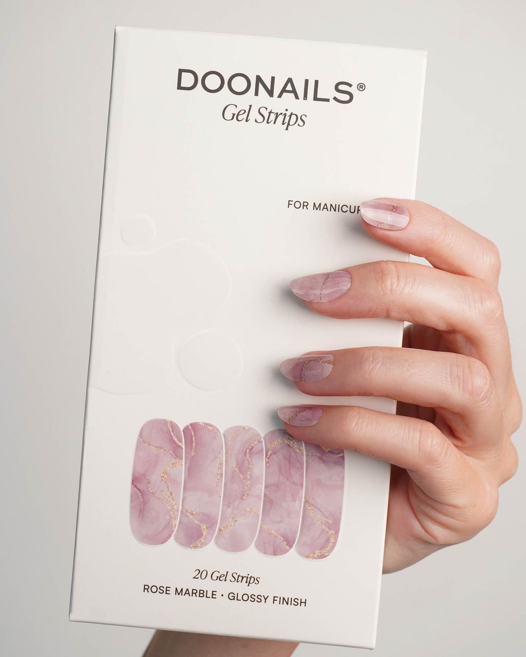 Rose Marble UV Gel Strips