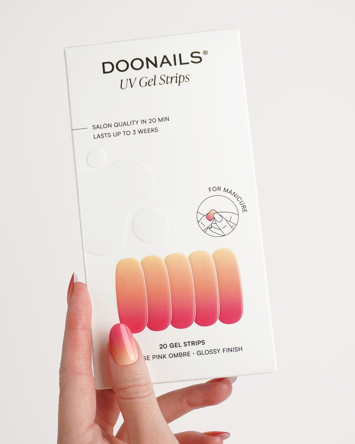 Orange Pink Ombre UV Gel Strips
