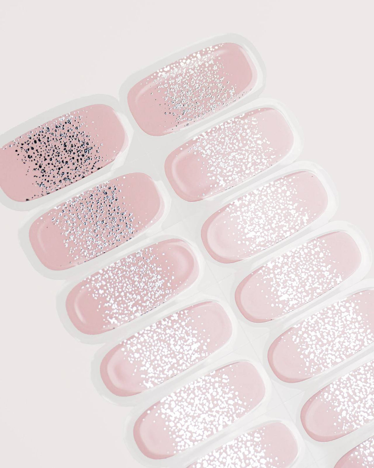 Silver Glitter Ombre UV Gel Strips