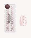 Blush Cat Eye Polka Dots Short Round Soft Gel Press Ons