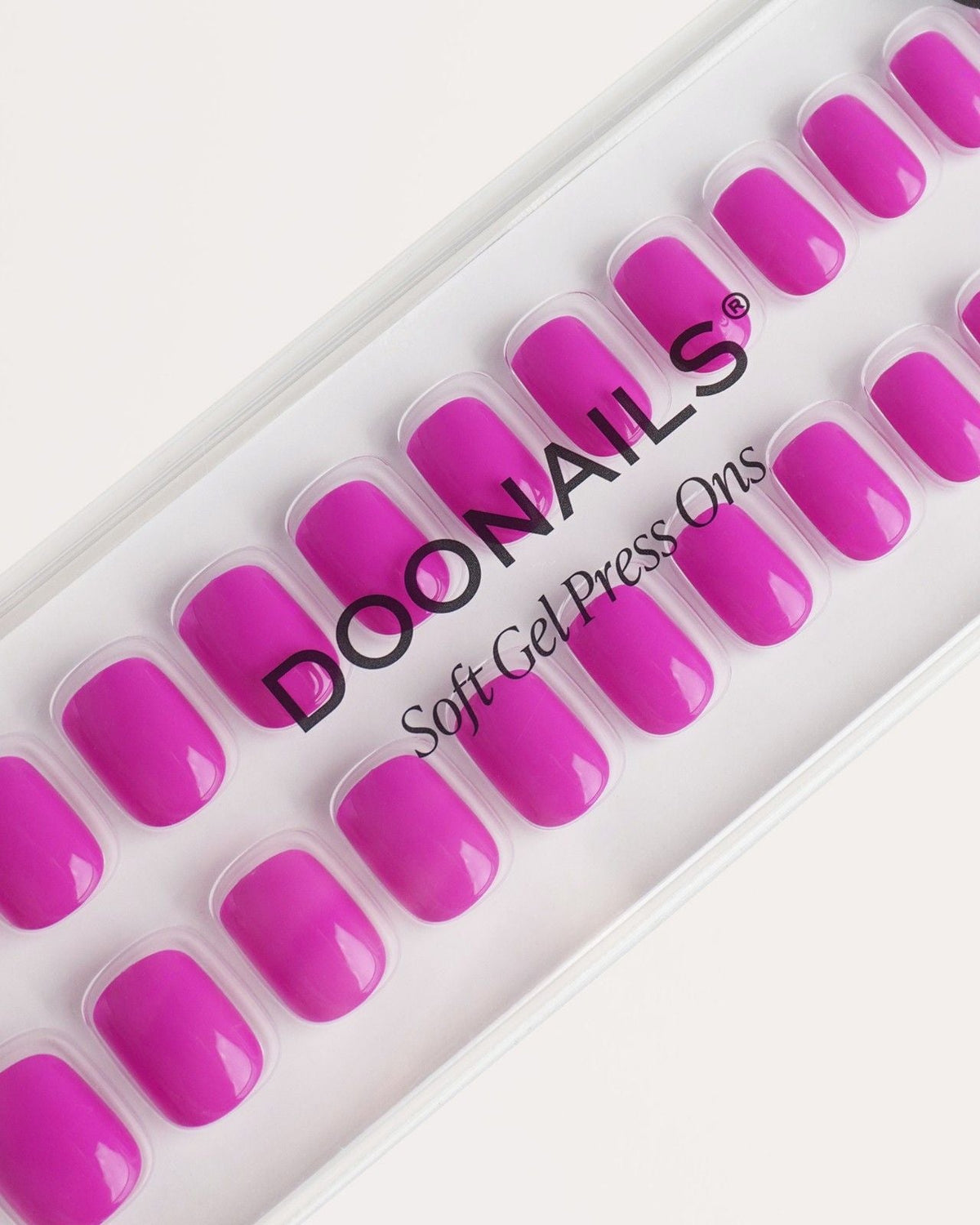 Dragonfruit Extra Short Square Soft Gel Press Ons