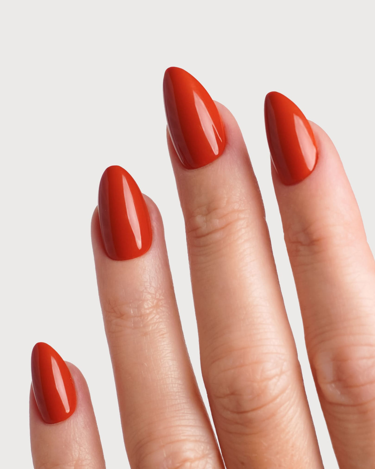 Fireplace Short Almond Soft Gel Press Ons