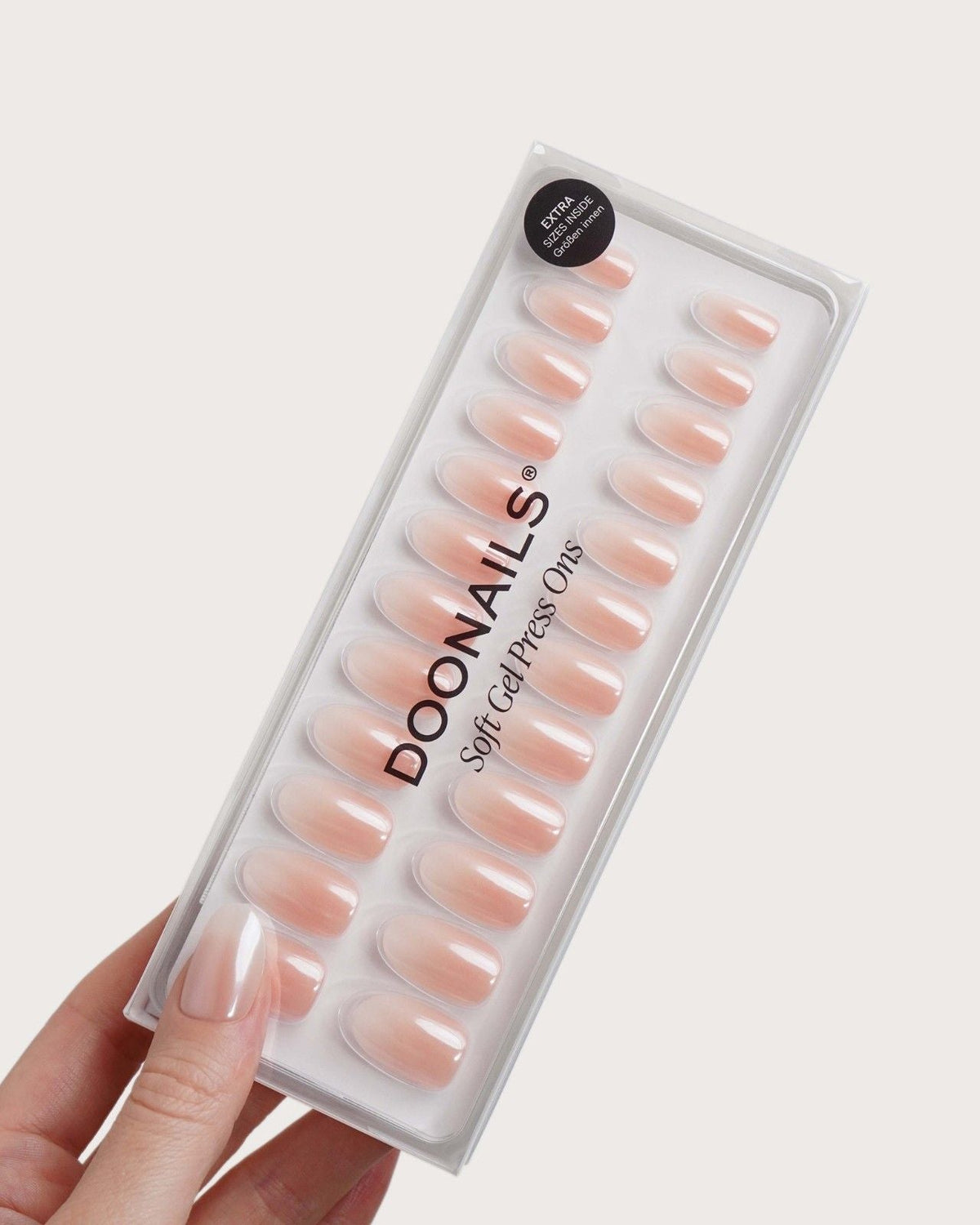 Glazed Babyboomer Medium Round Soft Gel Press Ons