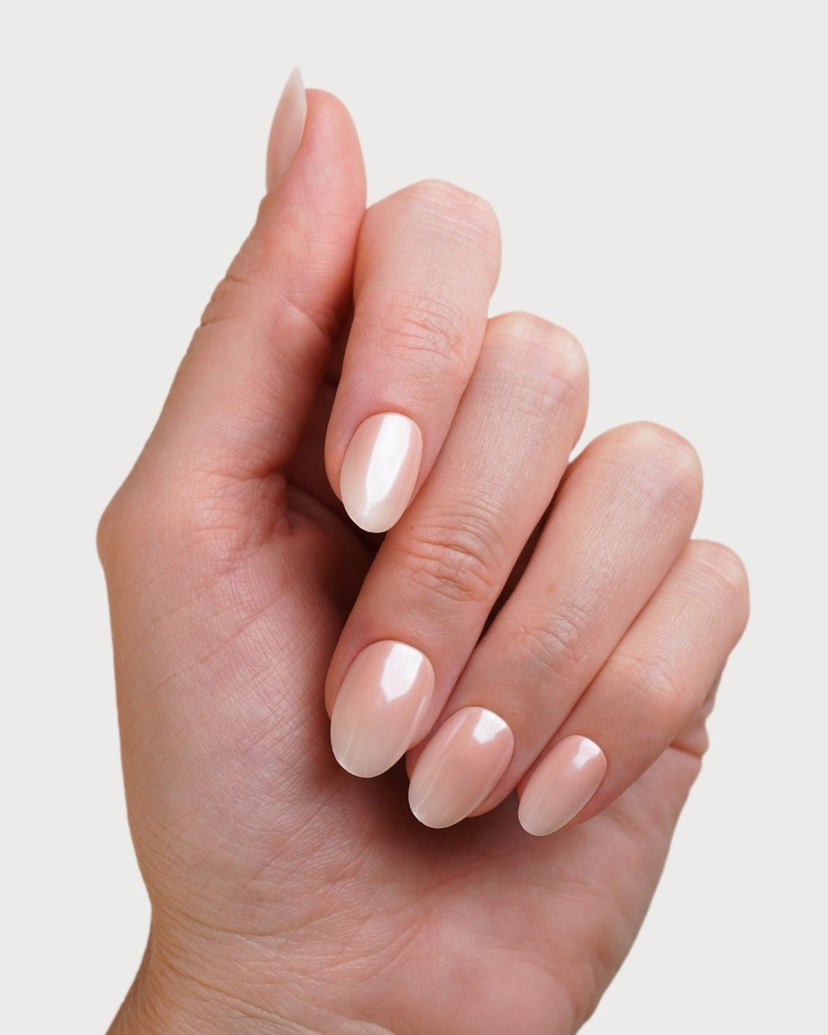 Glazed Babyboomer Short Round Soft Gel Press Ons