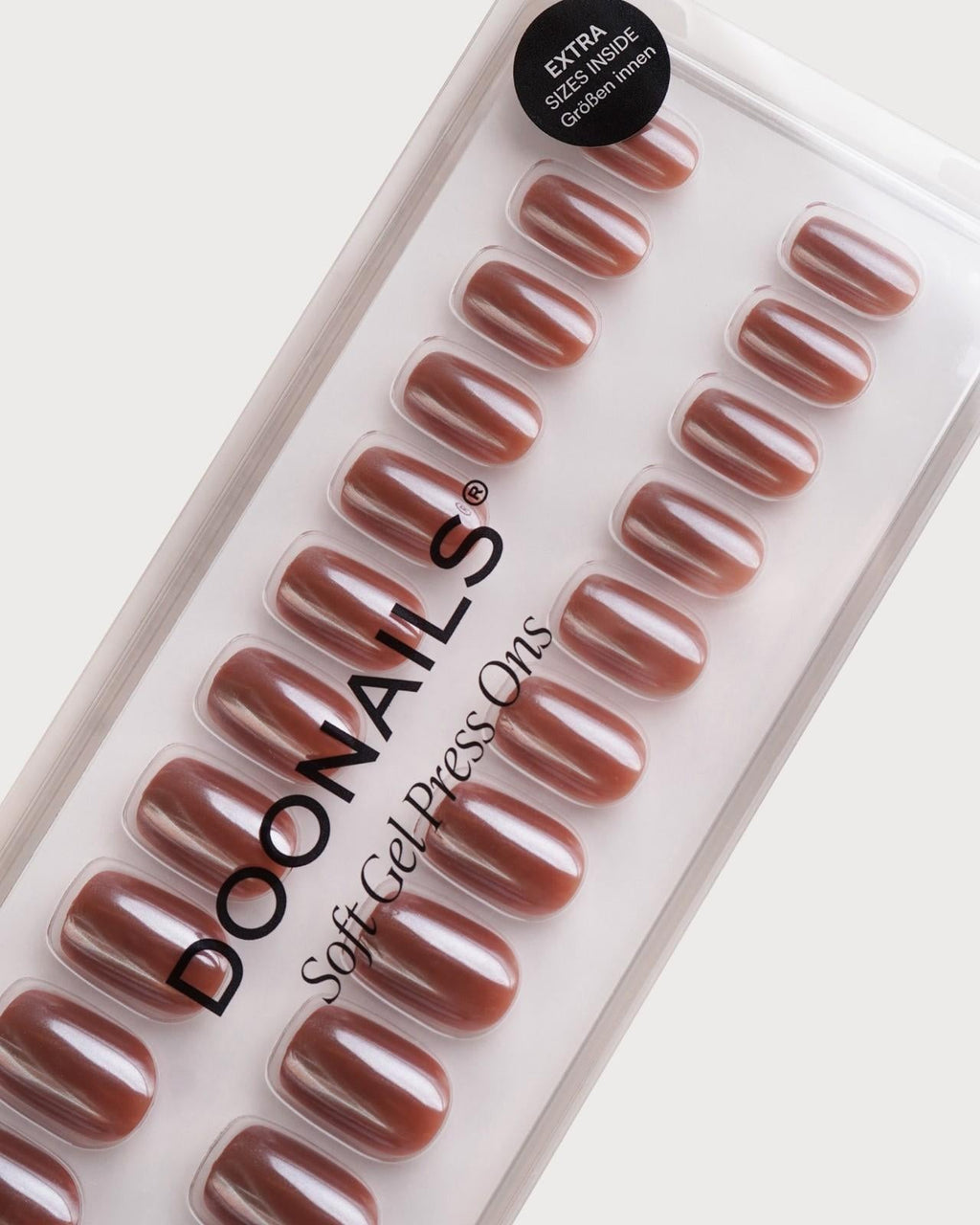 Glazed Chocolate Short Square Soft Gel Press Ons