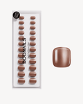 Glazed Chocolate Ultra Short Square Soft Gel Press Ons