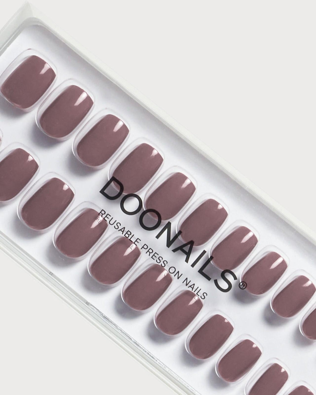 Silent Night Mauve Short Square Soft Gel Press Ons