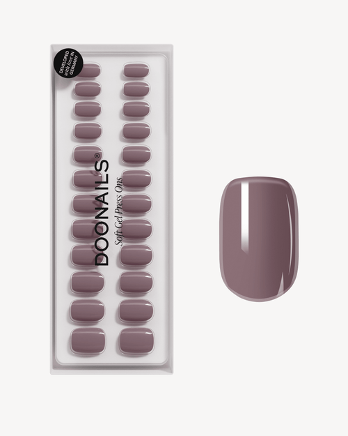 Silent Night Mauve Short Square Soft Gel Press Ons