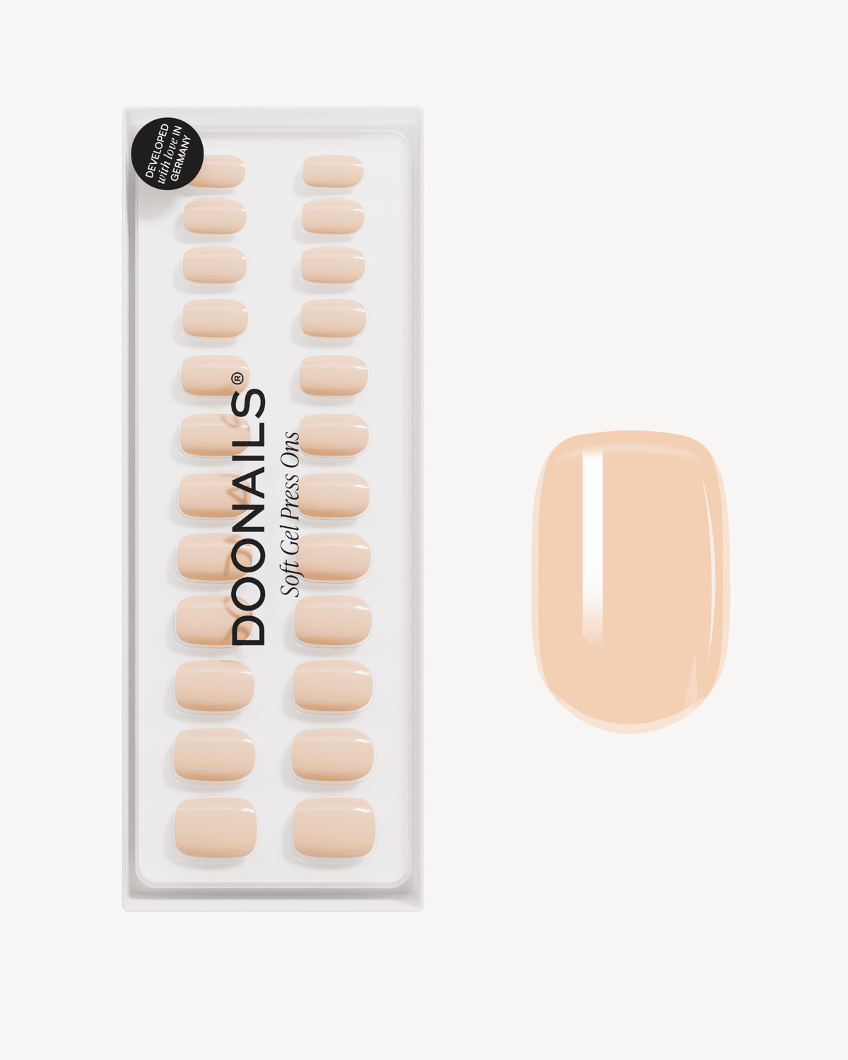 Soft Apricot Extra Short Square Soft Gel Press Ons