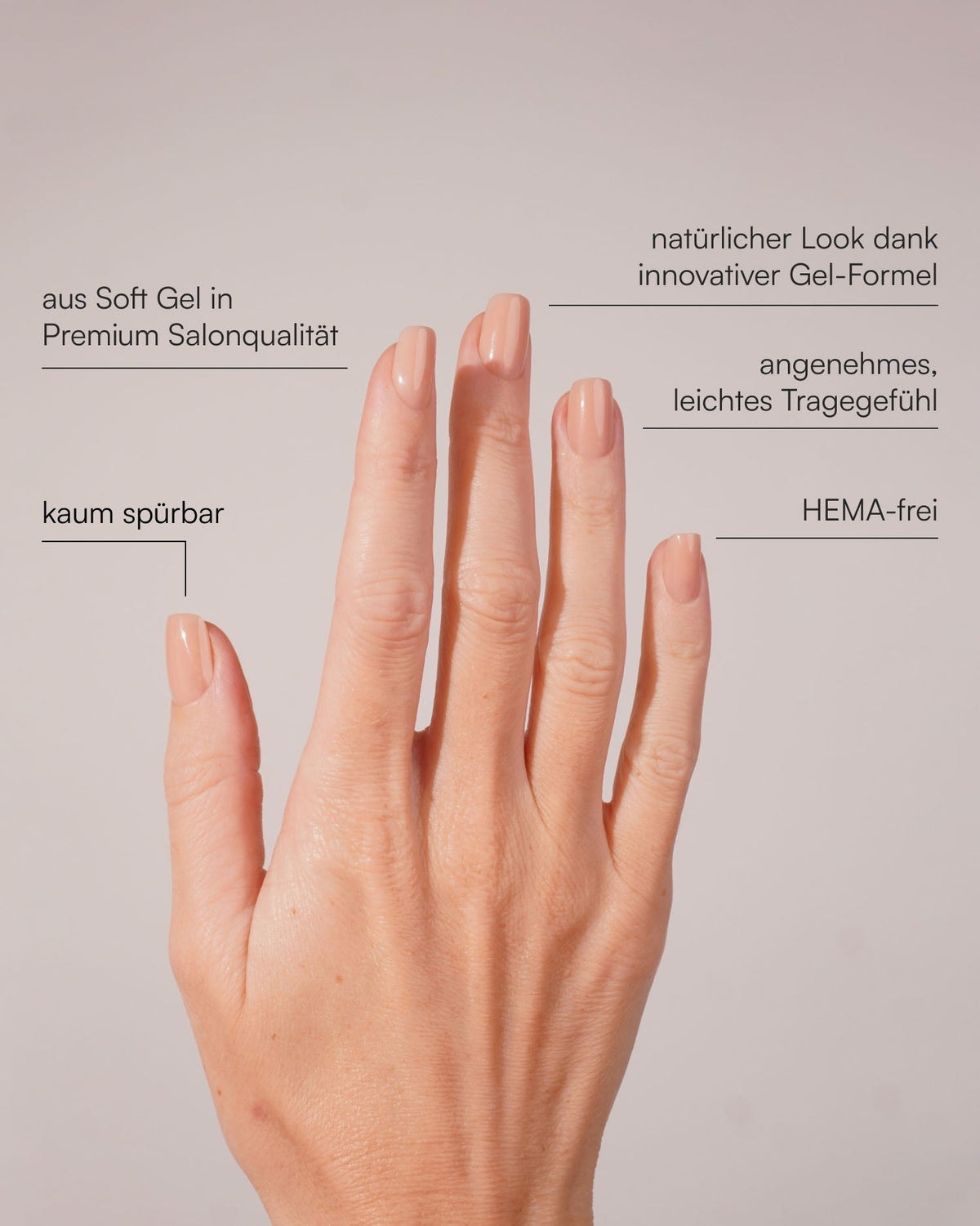 Latte Short Square Soft Gel Press Ons