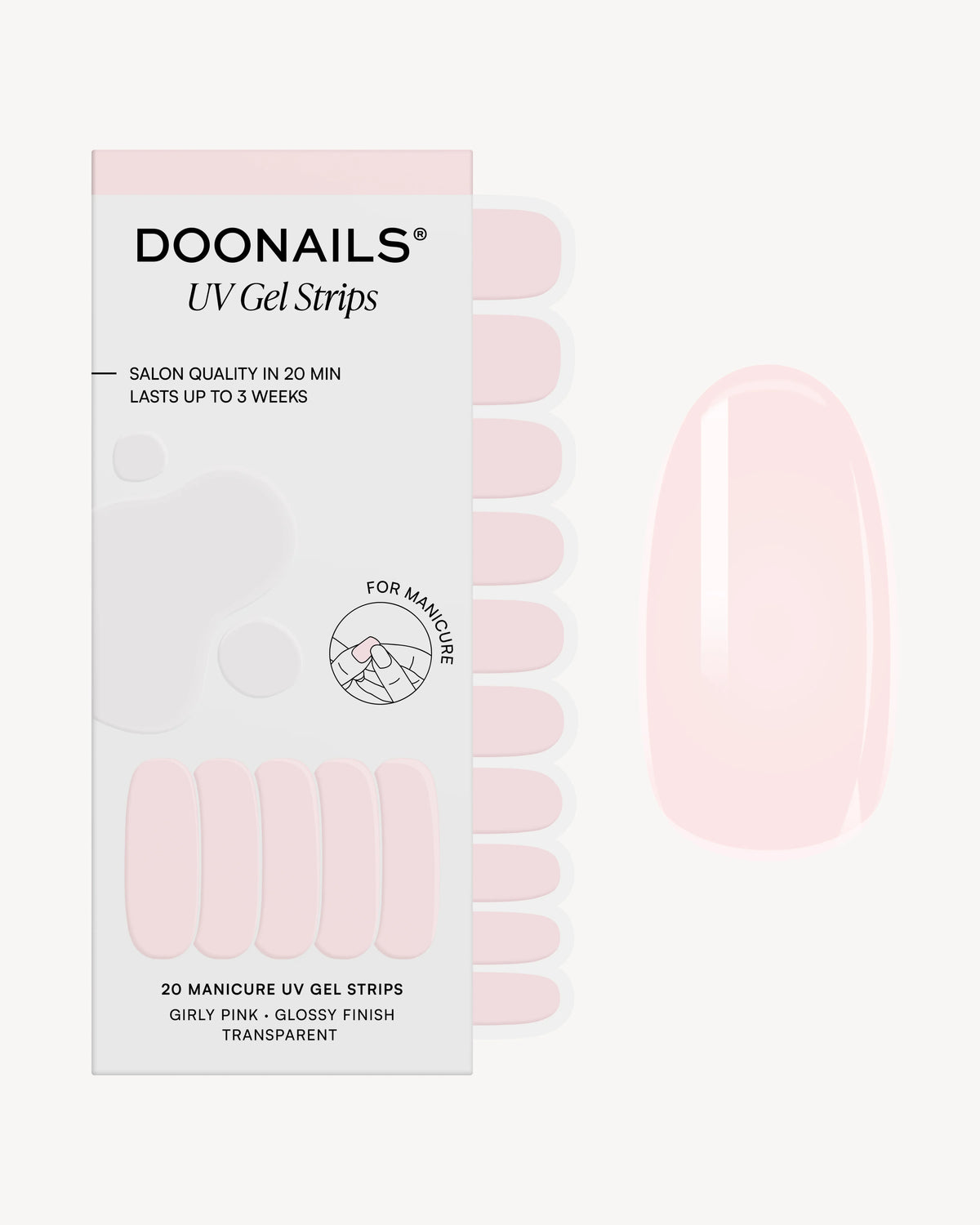 Girly Pink UV Gel Strips