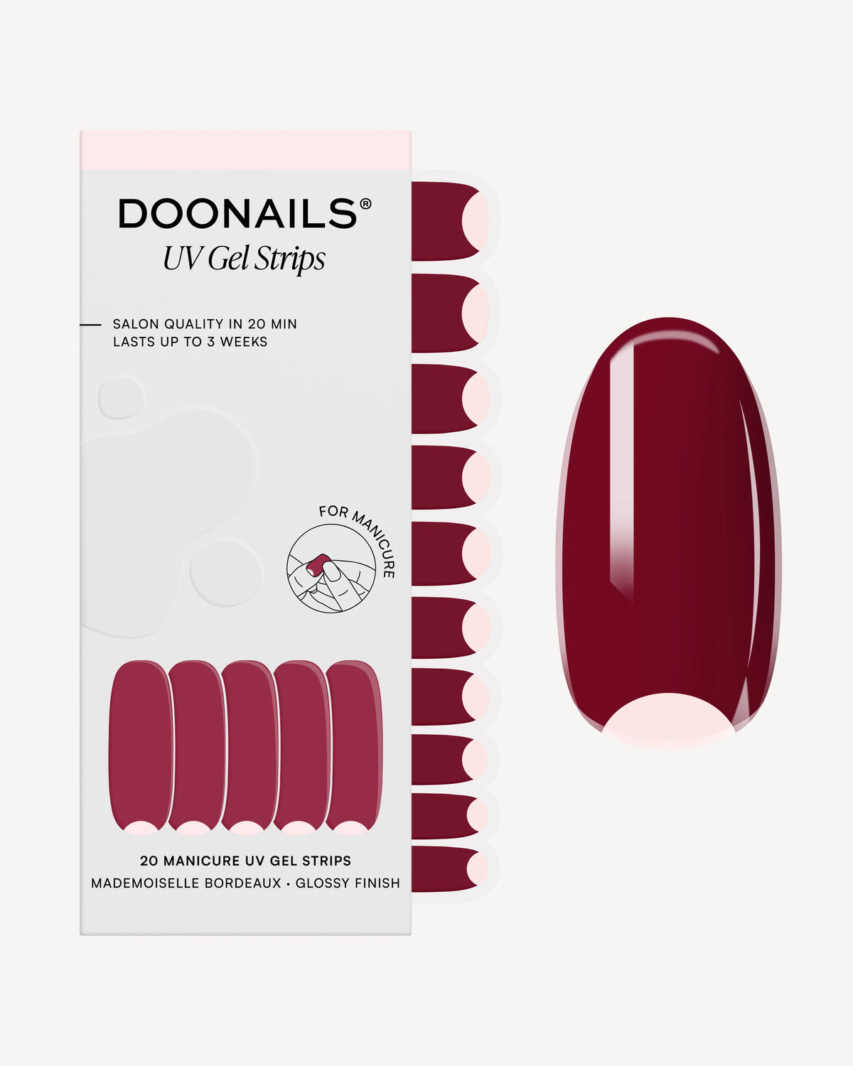Mademoiselle Bordeaux UV Gel Strips
