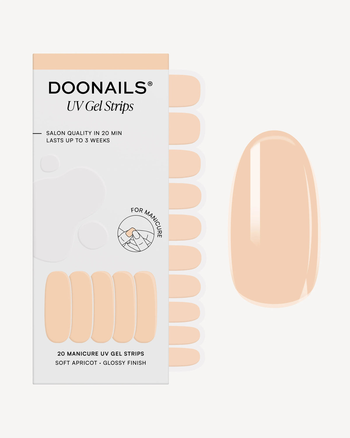 Soft Apricot UV Gel Strips