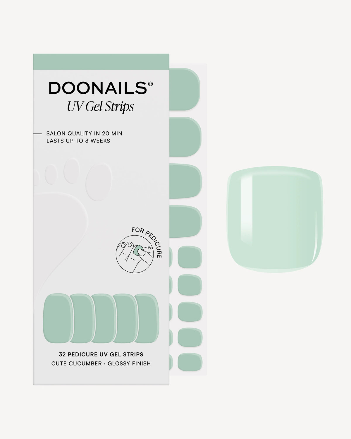 Cute Cucumber Pediküre UV Gel Strips