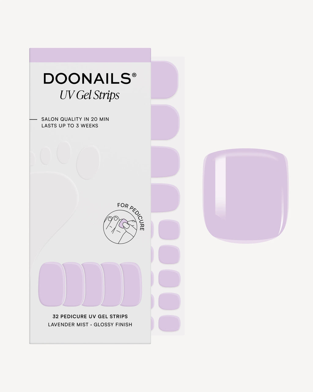 Lavender Mist Pediküre UV Gel Strips