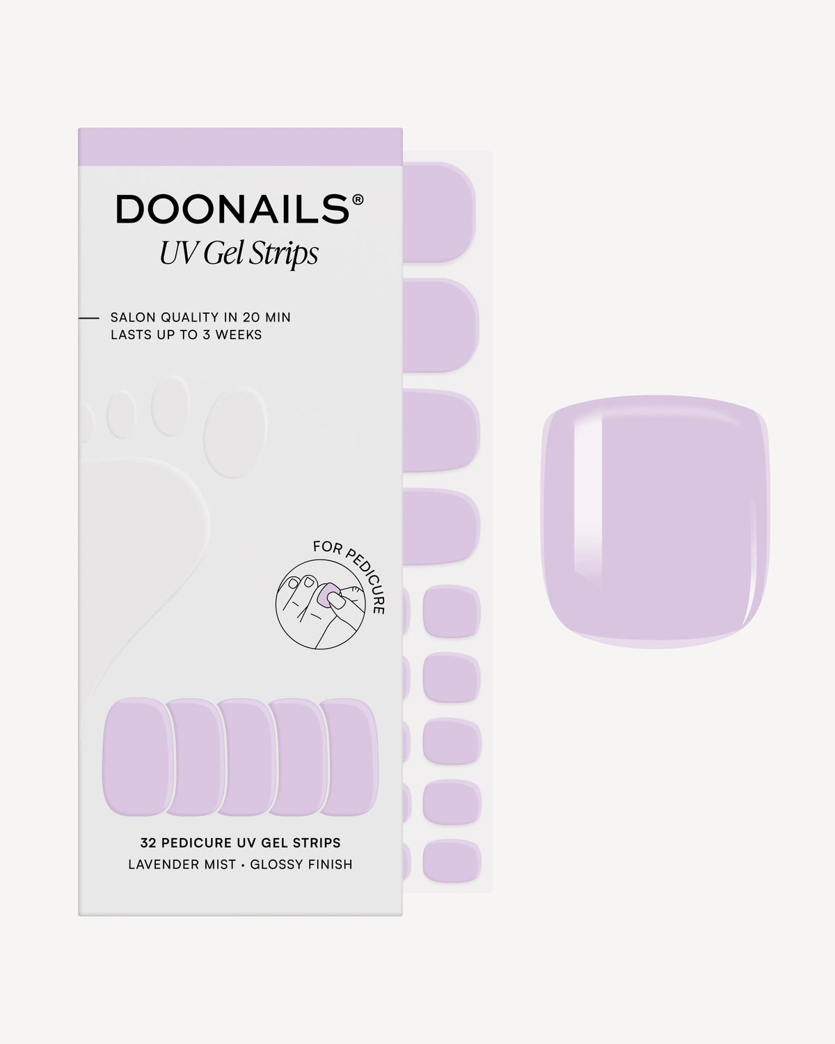 Lavender Mist Pediküre UV Gel Strips