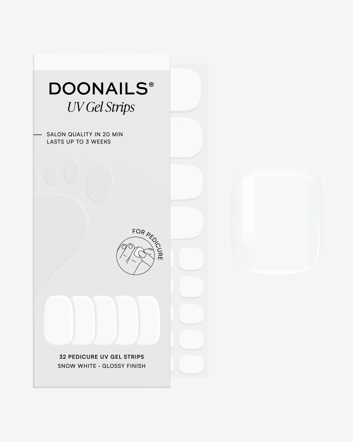 Snow White Pediküre UV Gel Strips