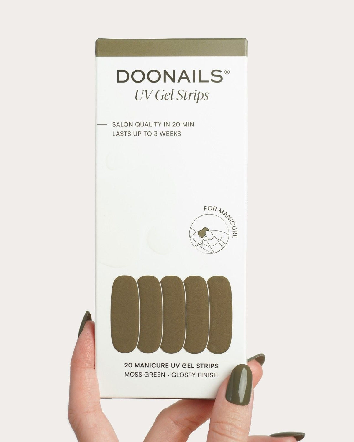 Moss Green UV Gel Strips