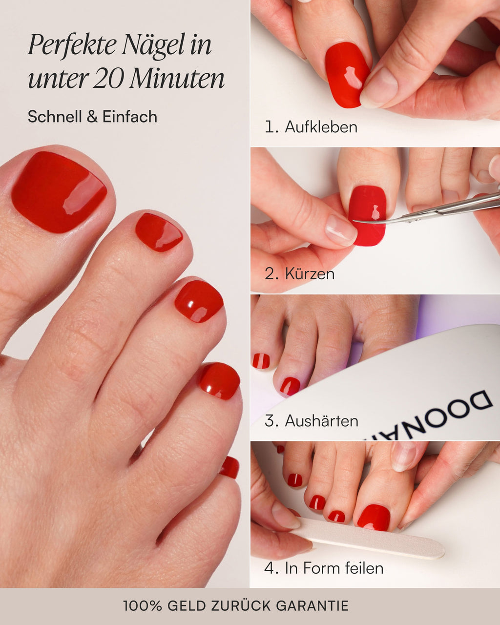 Lavender Mist Pediküre UV Gel Strips