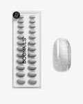 Grey Cat Eye Medium Round Soft Gel Press Ons